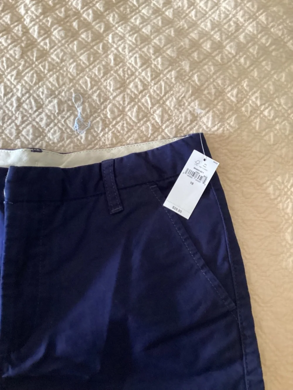 Gap boys nwt size 18 blue cotton chino style shorts